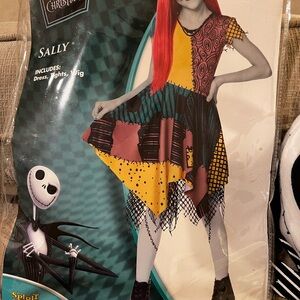 Night Before Christmas Sally Costume with Blue, Yellow, and Red Accents